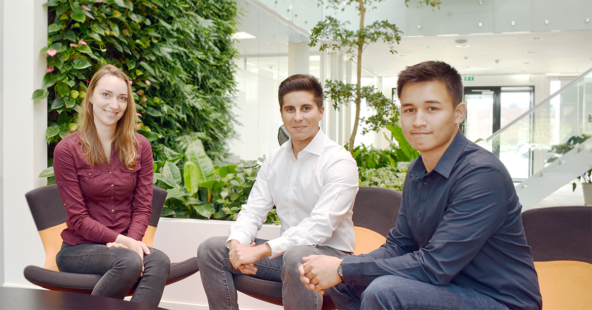 Our new interns Ann-Marie, Tomas and Johannes