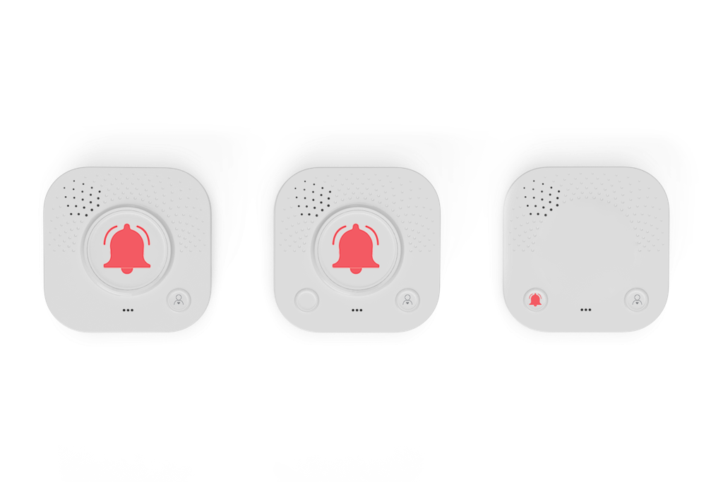 Different design options for care calling device